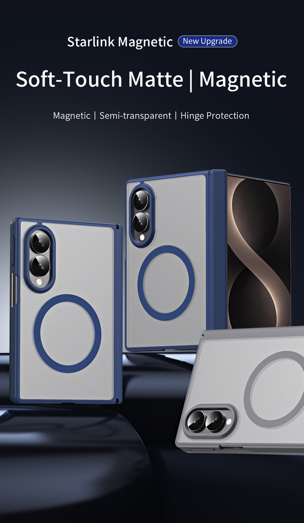 Magnetic Hinge Protective Case with Built-in Stand for Samsung Galaxy Z Fold
