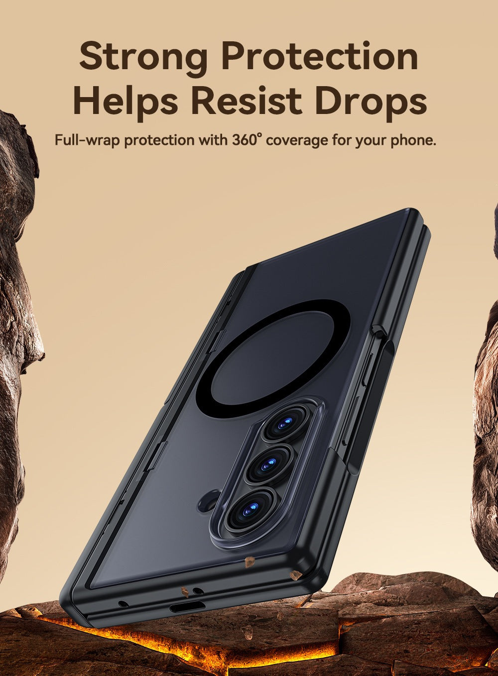 Magnetic Hinge Protective Case with Built-in Stand for Samsung Galaxy Z Fold