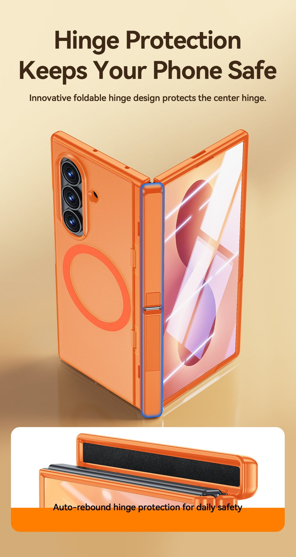 Magnetic Hinge Protective Case with Built-in Stand for Samsung Galaxy Z Fold