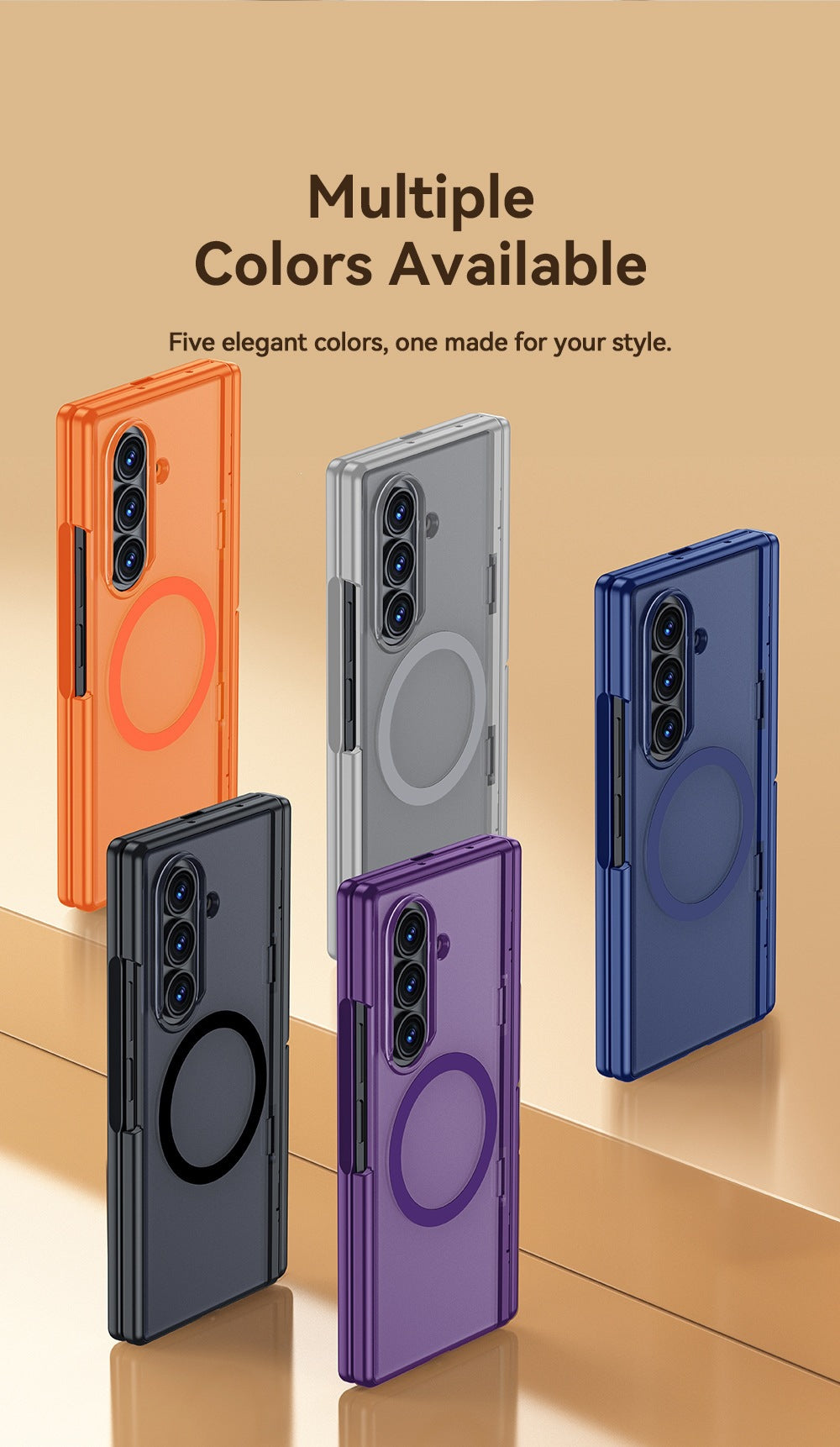 Magnetic Hinge Protective Case with Built-in Stand for Samsung Galaxy Z Fold